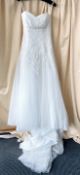 1 x Benjamin Roberts Wedding Dress - Style 7145 - Colour: Ivory - Size: 12 - Original Price £1,095