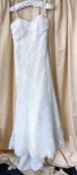 1 x Justin Alexander Wedding Dress Colour: Ivory - Size: Sample - Ref: LB416 - CL823 - Location: