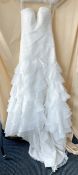 1 x Ella Rosa Organza Wedding Dress - BE219 - Colour: Ivory - Size: Sample - Original Price £899.00