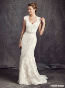 1 x Ella Rosa Wedding Dress - Style BE277 - Colour: Ivory - Size: 14 - Original Price £1,845 - Ref: