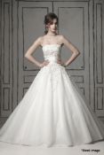 1 x Justin Alexander Wedding Dress - Style 8483 Colour: Natural/Ivory - Size: 10 - Ref: LB471