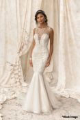 1 x Justin Alexander Wedding Dress - Style 9897 Colour: Ivory/Nude - US 14 - Original Price £2,320