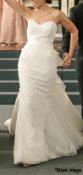 1 x ENZOANI Wedding Dress Style Kenzington - Colour: Ivory - Size: UK 14 - Original Price £2,610