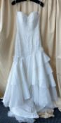 1 x Mark Lesley Wedding Dress - Style 7009 - Colour: Ivory/Silver - Size: 14 - Original Price £1,125