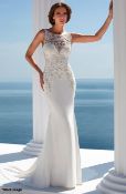 1 x Mark Lesley Wedding Dress - Style 7334 - Colour: Ivory - Size: 14 - Original Price £1,395