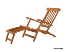 1 x Toddington Teak Steamer Chair - RRP £195.00 - Ref: GTC308/GTCP4 - CL1017 - Location: