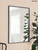 1 x Avening Rectangular 120X80cm Metal Mirror With Black Frame - RRP £200.00 - Ref: GTC309/GTCP4 -