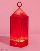1 x KARTEL 'Lantern' Designer Wireless Table Lamp in Red, with Charging Base - Original Price £240.