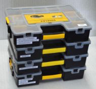 4 x Stanley Sortmaster Tool Organiser Cases with Contents - Ref: TG261/262/263/264 - CL1023 -