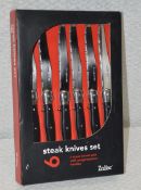 1 x ZODIAC 6Pc Steak Knives Set With Polypropylene Handles - Unused Boxed Stock - Ref: HNB328