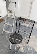 Job Lot including 3-Tier Rack, 1 x Stool, and 1 x Basket - Ref: LB238 - CL1020 - NO VAT ON THE