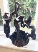 1 x AUSTIN PRODUCTIONS Love Heart Trio 1986 Abstract Bronze Sculpture, Signed & Stamped - Ref: LB388