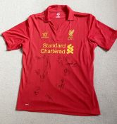 1 x Signed 2012-2013 Liverpool Home Football Shirt - CL1020 - NO VAT ON THE HAMMER - Location: