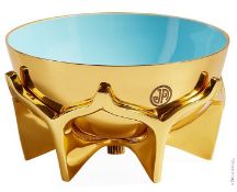 1 x JONATHAN ADLER 'Oscar' Small Enamelled Bowl In Polished Brass - Original Price £125.00 - Boxed