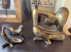 2 x Sculptural Brass Statues both based on the Turkish 'Feeler' Monument in Istanbul