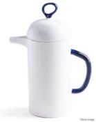 1 x FELDSPAR Fine Bone China Cobalt Cafetière, 1Litre /6 Cups - Original Price £210.00 - Boxed Stock