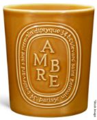 1 x DIPTYQUE Ambre (Amber) Large Luxury Scented Candle in a Ceramic Pot, 600G - Original Price £168