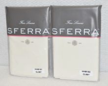 2 x SFERRA 'Celeste 3990' Luxury 100% Egyptian Co Continental Shams in Ivory, Made in Italy, 26