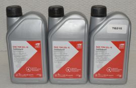 3 x Bottles Febi Bilstein SAE 75W GL-4 Gear Oil - 1L Each Hybrid and Electric Compatible - New and