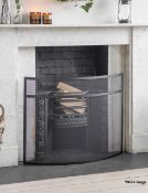 1 x Large Bretforton Fire Screen In Black Powder Coated Steel - RRP £100.00 - Ref: GTC344/GTCP8 -
