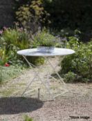 1 x Rive Driote Bistro Table In Chalk - Powder Coated Steel - Ref: GTC324/GTCP6 - CL1017 - Location:
