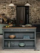 1 x Walcote Kitchen Island In Forest Green - RRP £1,500.00 - Ref: GTC189/GTCP1 - CL1017 -