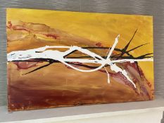 1 x Original Abstract Painting on Board, Signed by Phil Elgar Chetwyn - Estimate: £800 - £1,000