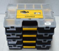 4 x Stanley Sortmaster Tool Organiser Cases with Contents - Ref: TG257/258/259/260 - CL1023 -