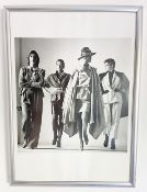 1 x HELMUT NEWTON - Sie Kommen 'Dressed' Vintage French Vogue Framed Fine Art Print