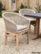1 x Lynton Acacia Dining Chair With Arms - RRP £740.00 - Ref: GTC223/GTCP7 - CL1017 - Location: