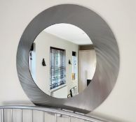 1 x Round Contemporary Wall Mirror - CL1020 - NO VAT ON THE HAMMER - Location: Altrincham WA14This