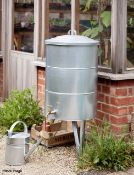 1 x 100L Galvanised Steel Classic Water Butt - Colour: Galvanised Steel - RRP £220.00 - Ref: