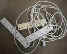 3 x Multi Socket Extension Cables - Ref: TG228 - CL1023 - Location: Altrincham WA14This item was