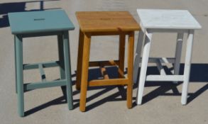 3 x Assorted Stools - Ref: GTC333/GTCP7 - CL1017 - Location: Altrincham WA14Condition Report:See