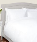 1 x PETER REED 'Sea Island' Luxury Kingsize Fitted Sheet in White, 150x200cm - RRP £575.00 - Ref: