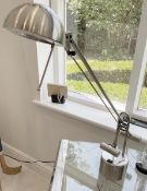 1 x Modern Halogen Desk Lamp, with a Polished Steel Finish - Ref: LB337 - CL1020 - NO VAT ON THE