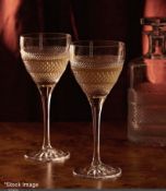 Set of 4 x SOHO HOME Huxley Crystal White Wine Glasses - Unused Boxed Stock - Original Price £300.00