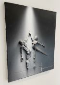 1 x Signed Original Max Rovmieu 3D Sculptural Wall Art Featuring Male and Female Dancing -