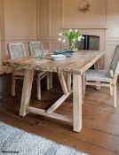 1 x GARDEN TRADING Chilford Solid Wood Dining Table - Small - RRP £1,200.00 - Ref: GTC216/GTCP16 -