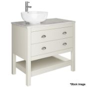 1 x TRISTAN ALEXANDER Beaulieu 900mm 2-Drawer Washstand - Colour: Joanna - Handmade In The Uk -