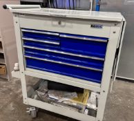 1 x BIG DUG 5 Drawer Workshop Tool Cart - 80(L) X 49(W) X106(H) cm - Ref: LB167 - CL1019 - Location: