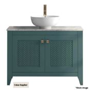 1 x TRISTAN ALEXANDER Davenport 800mm Washstand With Carved Door - Colour: Joanna - Handmade In The