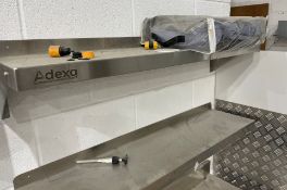 2 x ADEXA Stainless Steel Wall Mounted Shelves - 120 X 30cm Each - Ref: LB175 - CL1019 - Location: