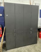 1 x Tall Shelved Storage Cabinet - 180(W) X 87(D) X 230(H) cm - Ref: LB113 - CL1019 - Location: