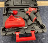1 x MILWAUKEE Fuel 12V Compact Screwdriver With Battery, Charger And Case - RRP £190.00 - Ref: LB213