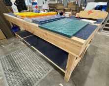 1 x Wooden Work Bench - 240(L) X 60(W) X 88(H) cm - Ref: LB161 - CL1019 - Location: Waltham Abbey