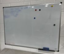 1 x Wall Mounted Whiteboard - 120 X 90cm - Ref: LB177 - CL1019 - Location: Waltham Abbey