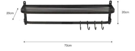 1 x Farringdon Steel Luggage Rack - Dark Grey - RRP £65.00 - Ref: GTC268/GTC2P10 - CL1017 -
