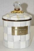 1 x MACKENZIE CHILDS Strl Check Canister Small - Original Price £119.00 - Ref: HNB397/7145208