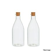1 x Glass Oil And Vinegar Bottle Set - Ref: GTC529/GTCC12 - CL1017 - Location: Altrincham